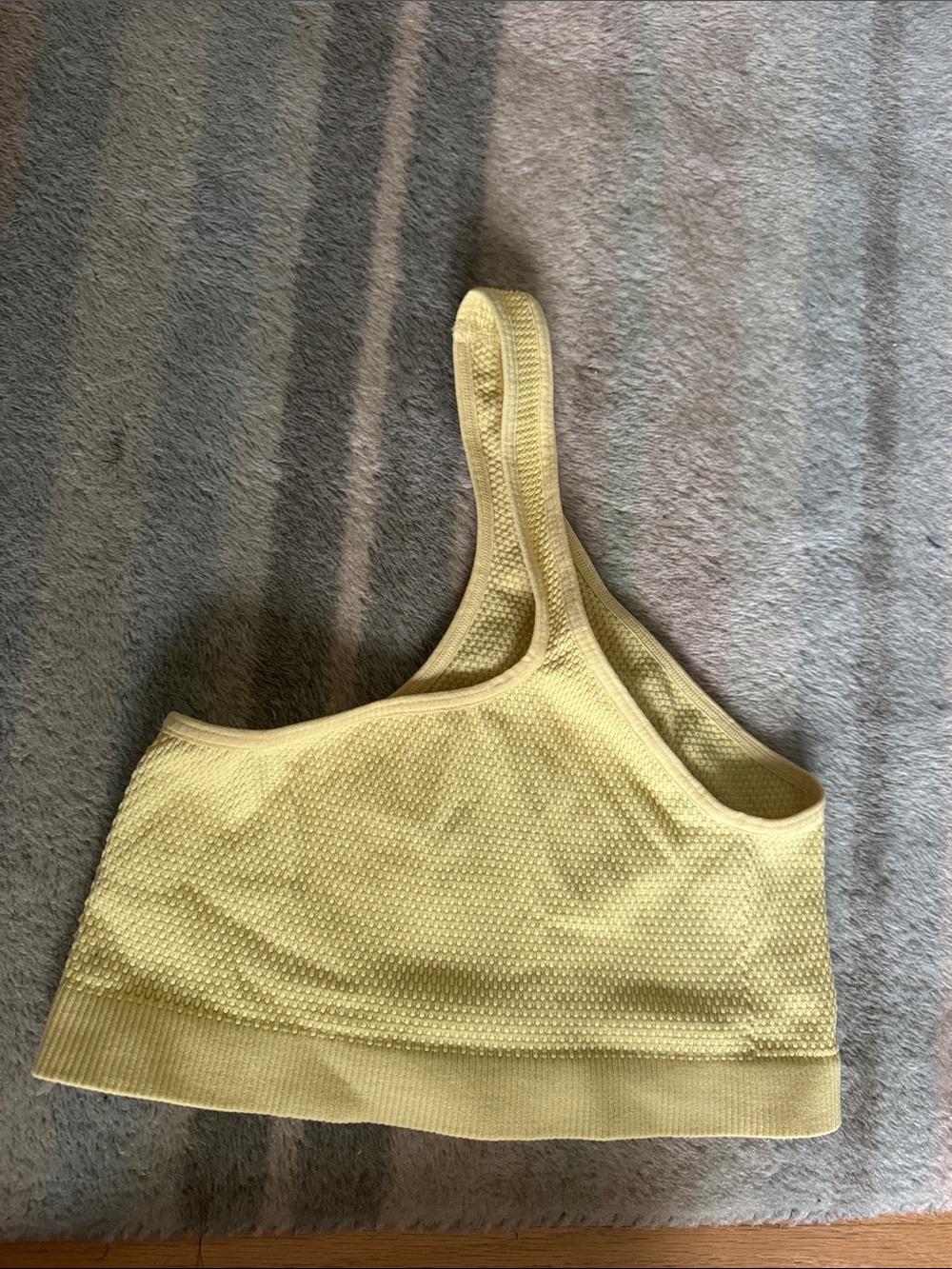 Urban Outfitters Light Yellow One-Shoulder Seamless Bralette